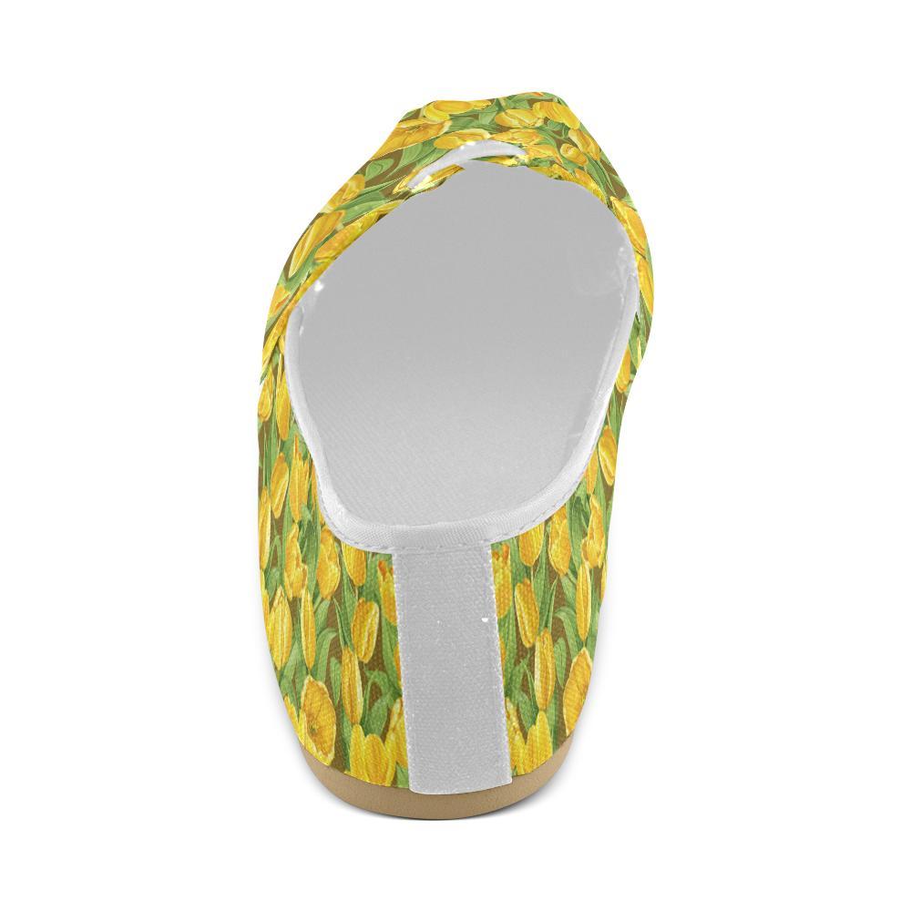 Tulip Yellow Pattern Print Design TP010 Women Casual Shoes-JorJune.com