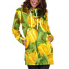 Tulip Yellow Pattern Print Design TP010 Women Hoodie Dress
