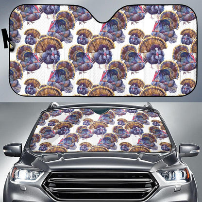 Turkey Pattern Print Design 01 Car Sun Shades-JORJUNE.COM