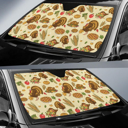 Turkey Pattern Print Design 02 Car Sun Shades-JORJUNE.COM