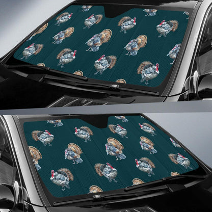 Turkey Pattern Print Design 03 Car Sun Shades-JORJUNE.COM