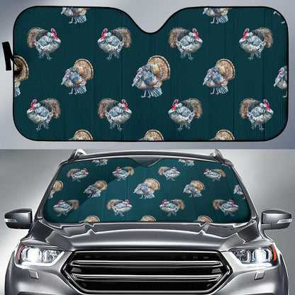 Turkey Pattern Print Design 03 Car Sun Shades-JORJUNE.COM