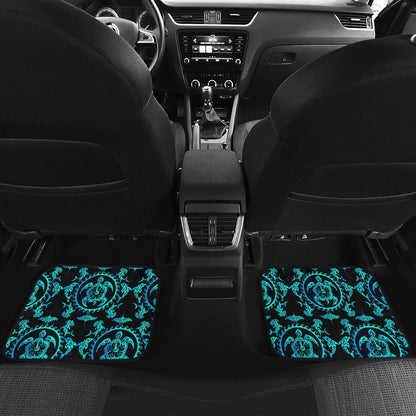 turquoise Tribal Sea Turtle Hawaiian Front and Back Car Floor Mats