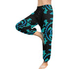 turquoise Tribal Sea Turtle Hawaiian Harem Pants