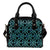 turquoise Tribal Sea Turtle Hawaiian Leather Shoulder Handbag