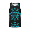 turquoise Tribal Sea Turtle Hawaiian Men Tank Top