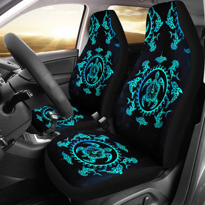 Turquoise Tribal Sea Turtle Hawaiian Universal Fit Car Seat Covers