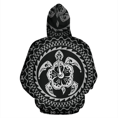 Turtle Hibiscus Tribal Polynesian Style All Over Print Hoodie