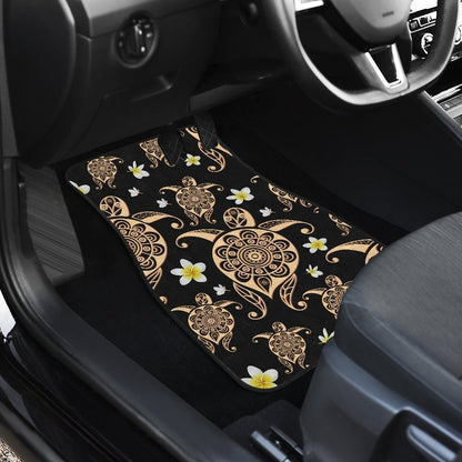 Honu Sea Turtle Plumeria Car Floor Mats