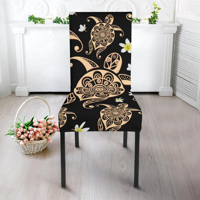 Turtle Polynesian Tribal Hawaiian Dining Chair Slipcover-JORJUNE.COM