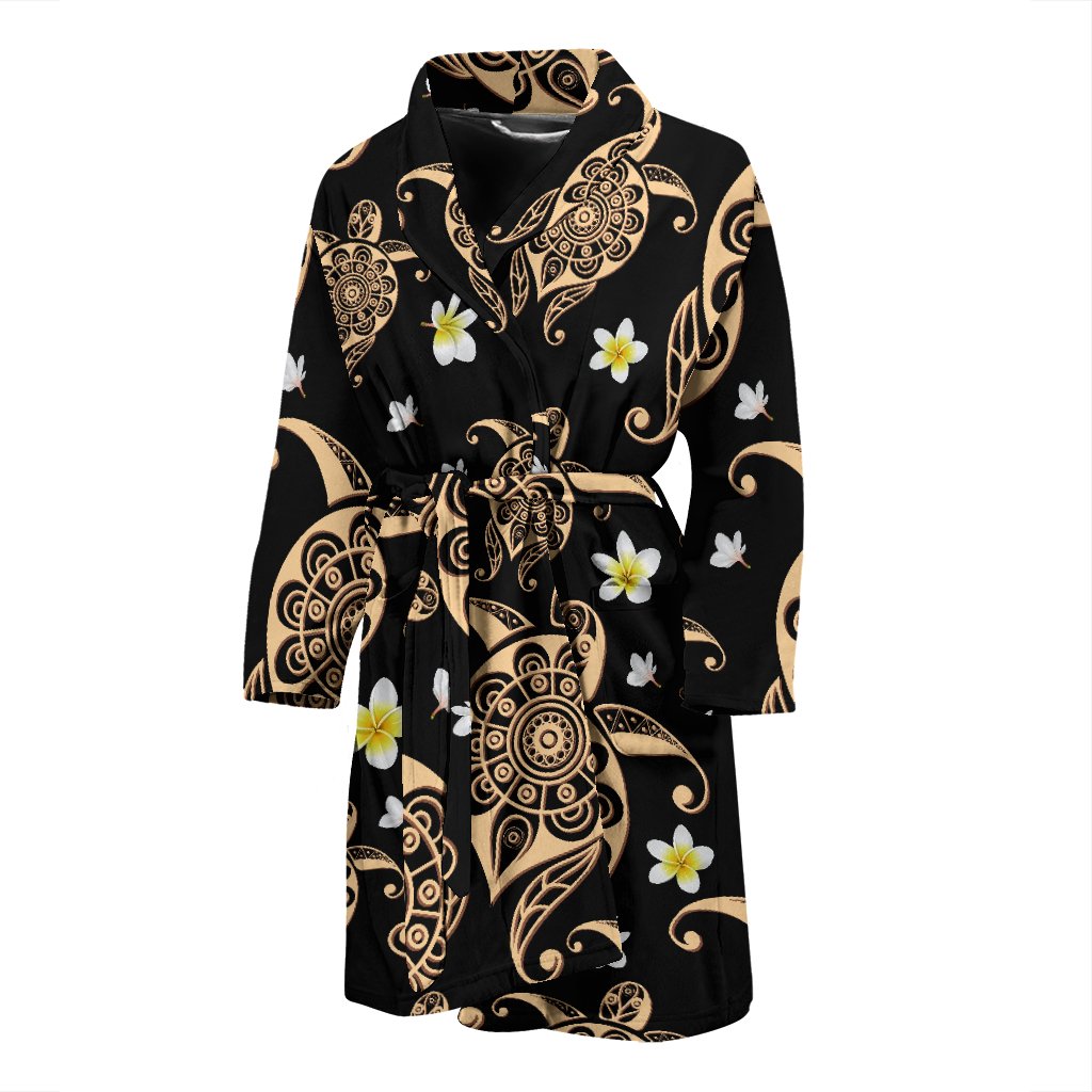 Turtle Polynesian Tribal Hawaiian Men Bath Robe