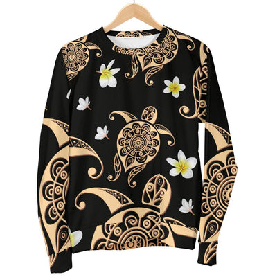 Turtle Polynesian Tribal Hawaiian Men Crewneck Sweatshirt