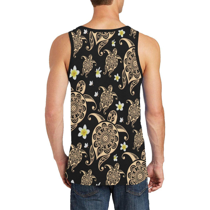 Turtle Polynesian Tribal Hawaiian Men Tank Top