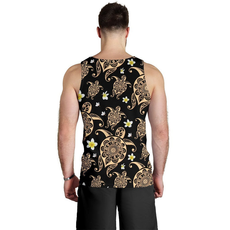 Turtle Polynesian Tribal Hawaiian Men Tank Top