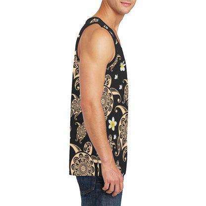 Turtle Polynesian Tribal Hawaiian Men Tank Top