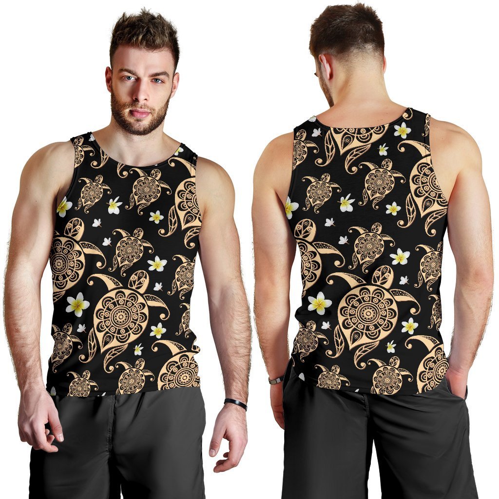 Turtle Polynesian Tribal Hawaiian Men Tank Top