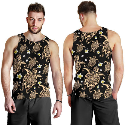 Turtle Polynesian Tribal Hawaiian Men Tank Top