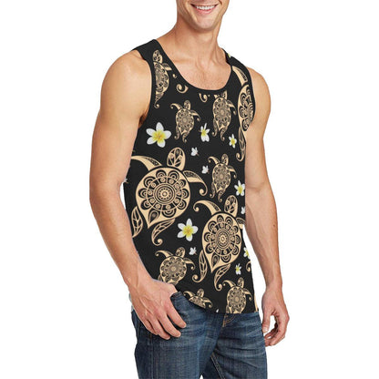 Turtle Polynesian Tribal Hawaiian Men Tank Top