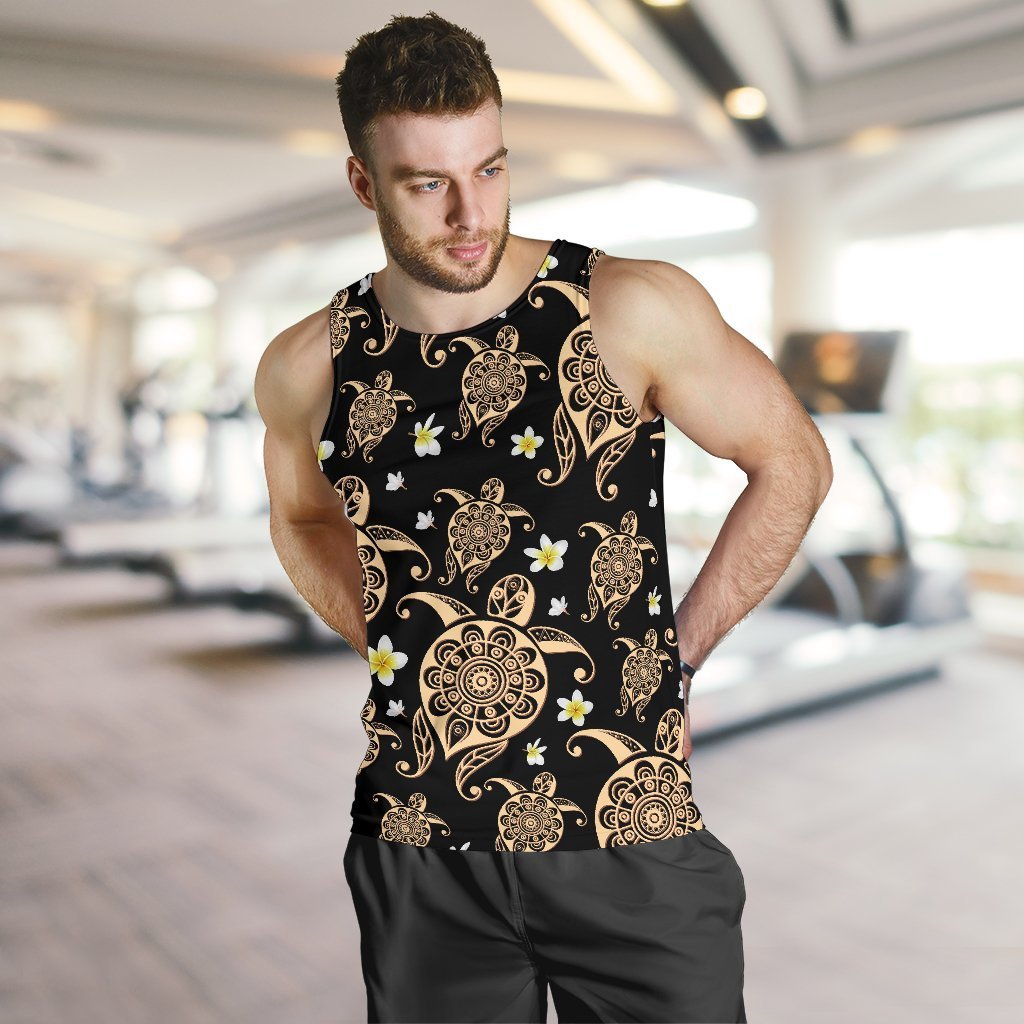 Turtle Polynesian Tribal Hawaiian Men Tank Top