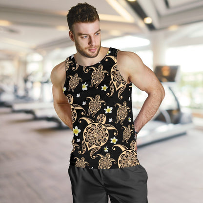 Turtle Polynesian Tribal Hawaiian Men Tank Top