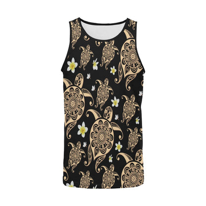 Turtle Polynesian Tribal Hawaiian Men Tank Top