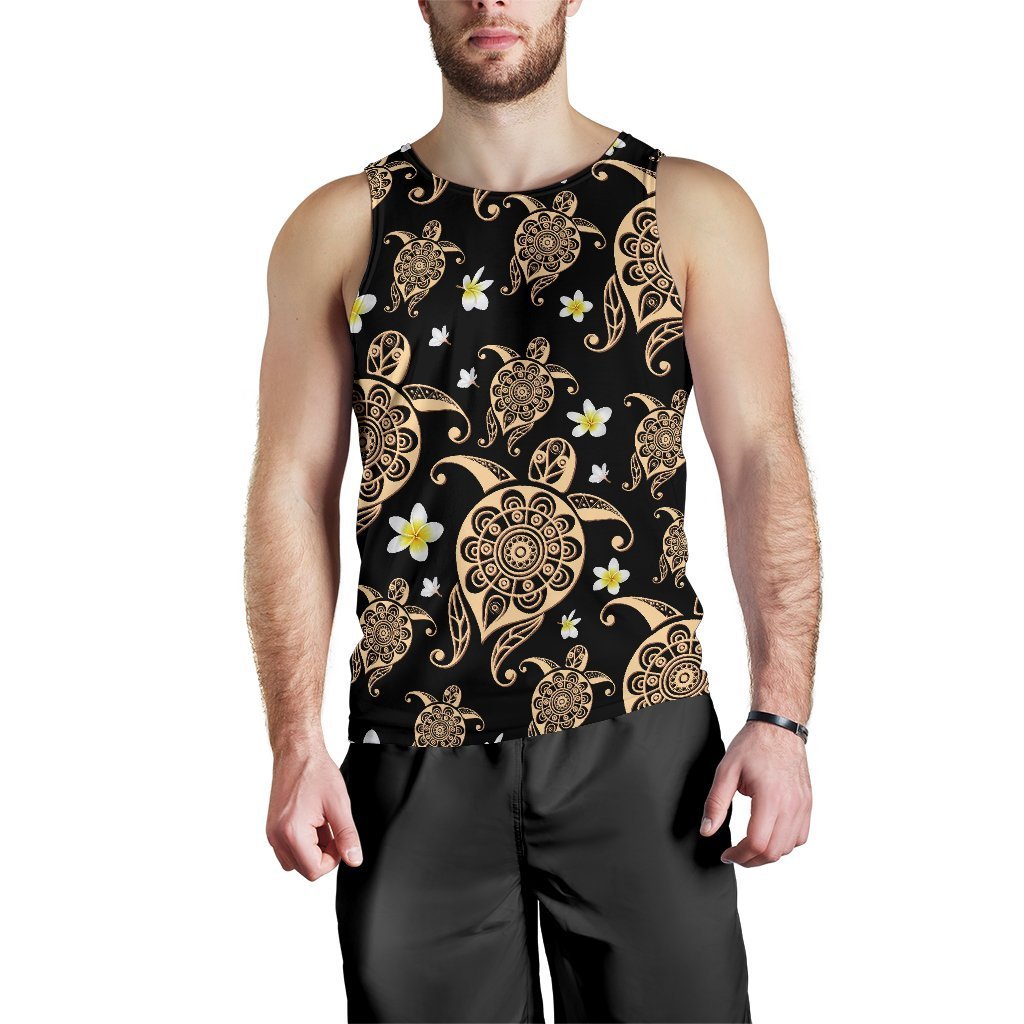 Turtle Polynesian Tribal Hawaiian Men Tank Top