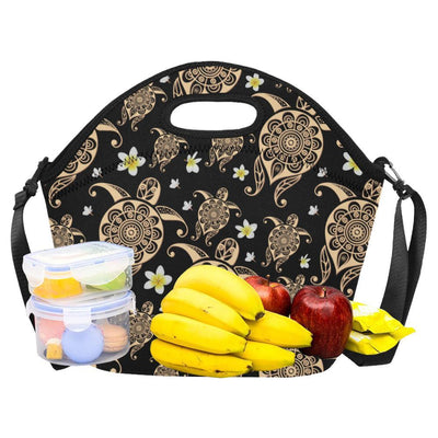 Turtle Polynesian Tribal Hawaiian Neoprene Lunch Bag-JorJune