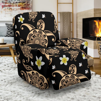 Turtle Polynesian Tribal Hawaiian Recliner Slipcover-JORJUNE.COM