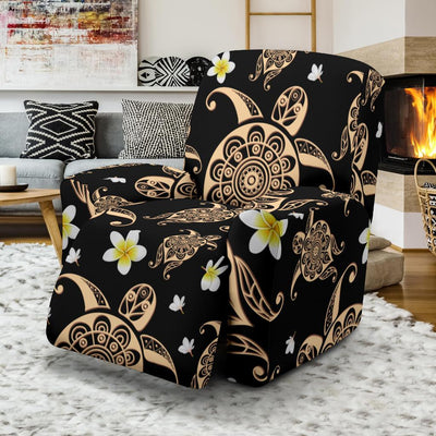 Turtle Polynesian Tribal Hawaiian Recliner Slipcover-JORJUNE.COM