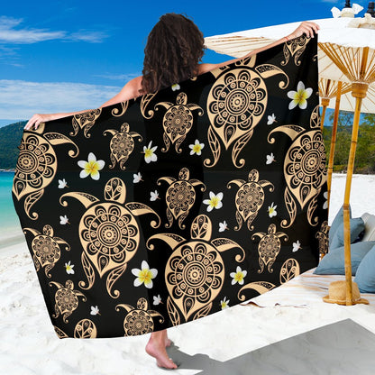 Turtle Polynesian Tribal Hawaiian Sarong Pareo Wrap