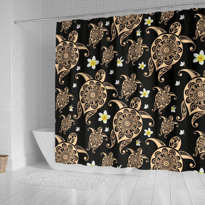 Turtle Polynesian Tribal Hawaiian Shower Curtain