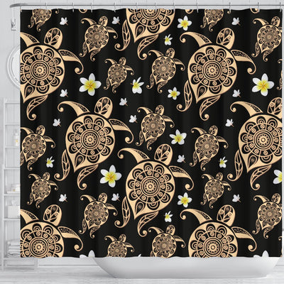 Turtle Polynesian Tribal Hawaiian Shower Curtain