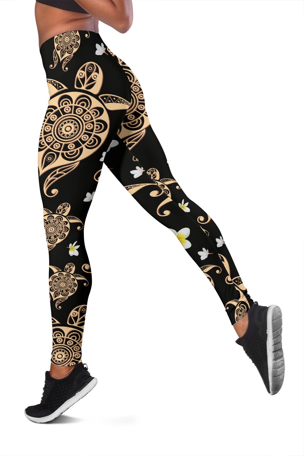 Turtle Polynesian Tribal Hawaiian Women Leggings
