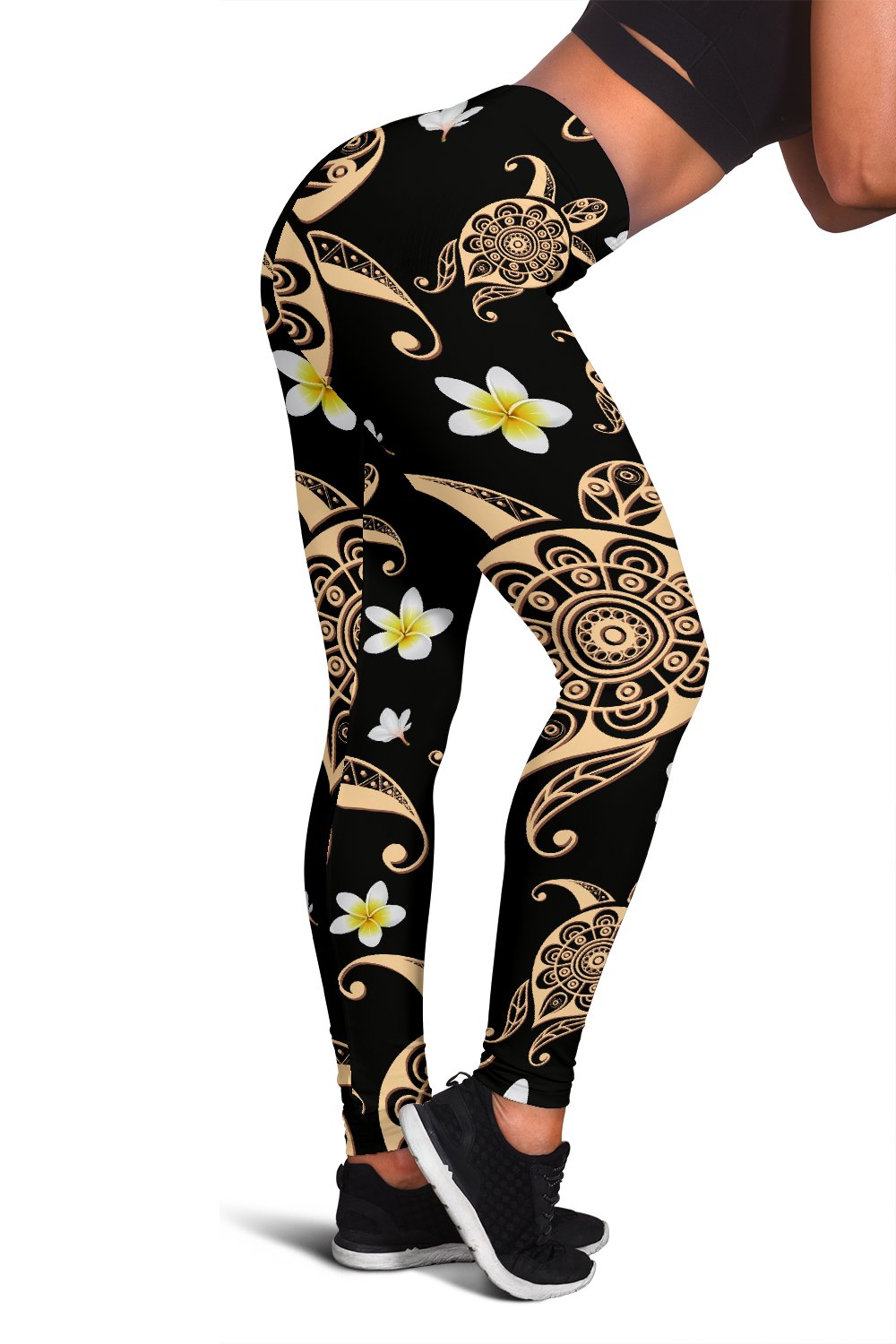 Turtle Polynesian Tribal Hawaiian Women Leggings