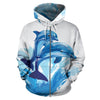 Two Dolphin All Over Zip Up Hoodie