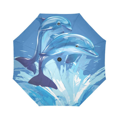 Two Dolphin Automatic Foldable Umbrella