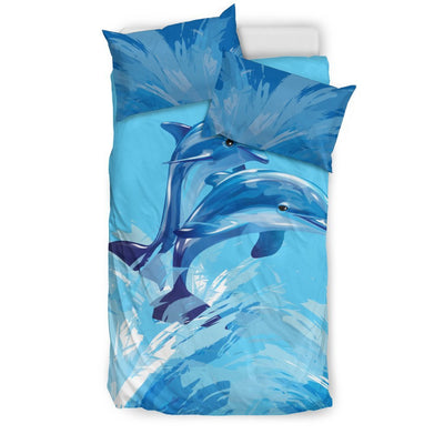 Two Dolphin Duvet Cover Bedding Set