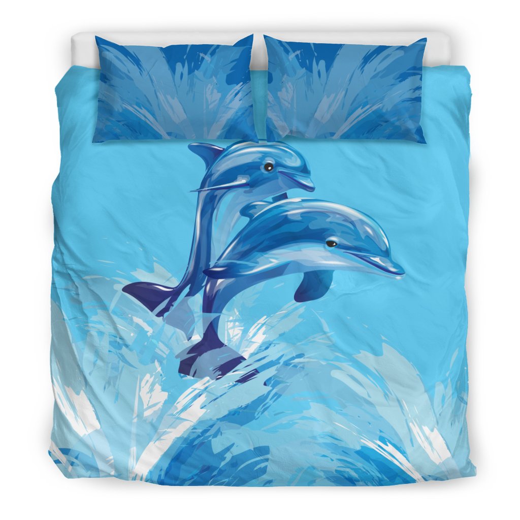 Two Dolphin Duvet Cover Bedding Set