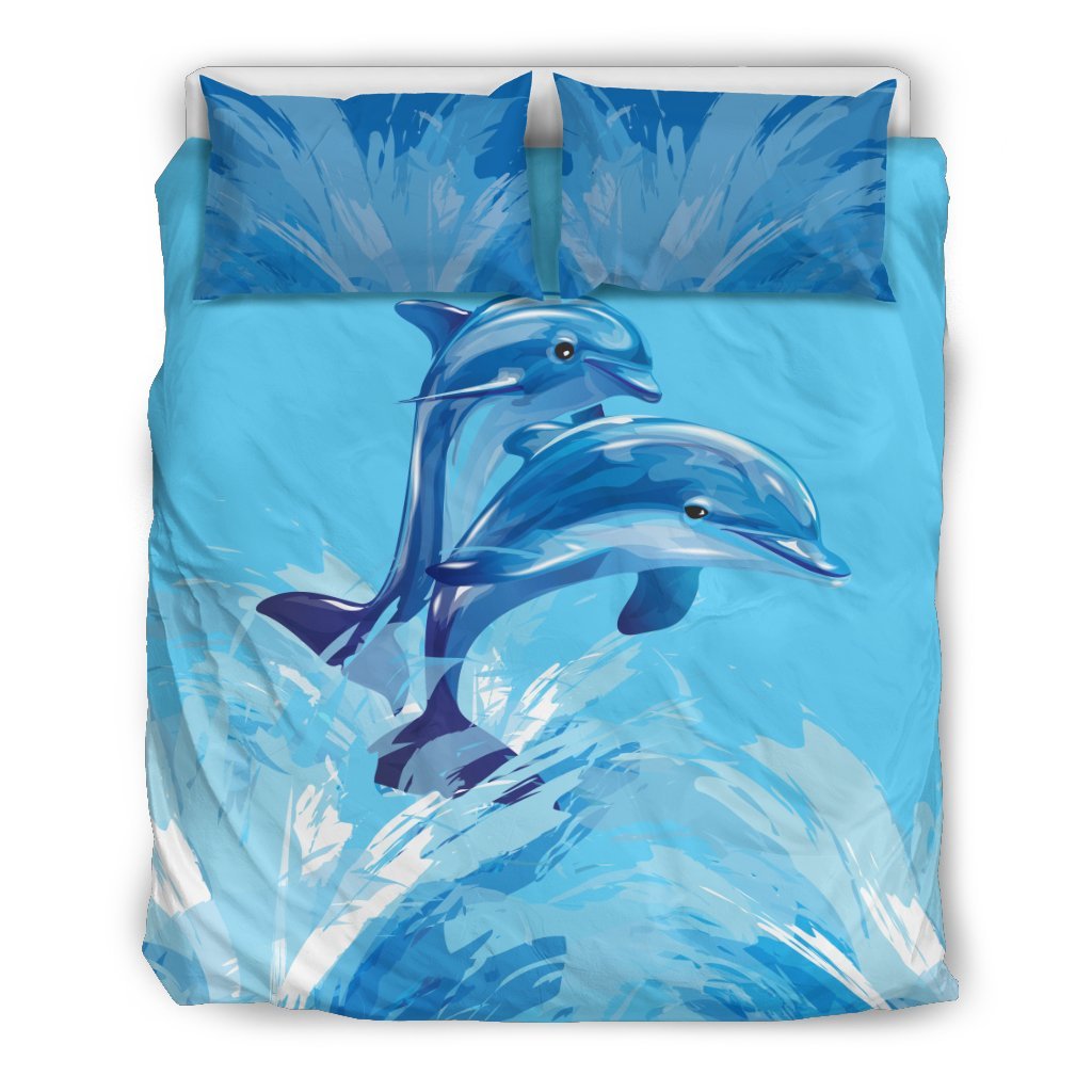 Two Dolphin Duvet Cover Bedding Set