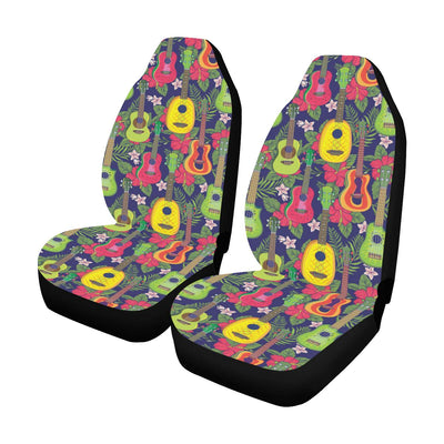 Ukulele Tropical Pattern Print Design 03 Car Seat Covers (Set of 2)-JORJUNE.COM