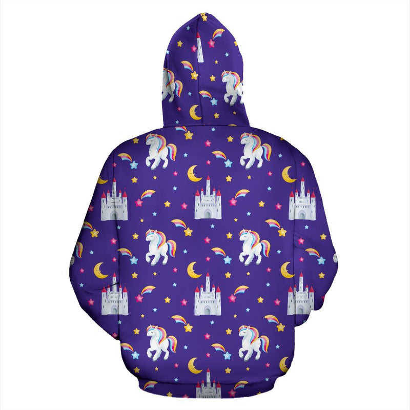 Unicorn Casttle All Over Zip Up Hoodie