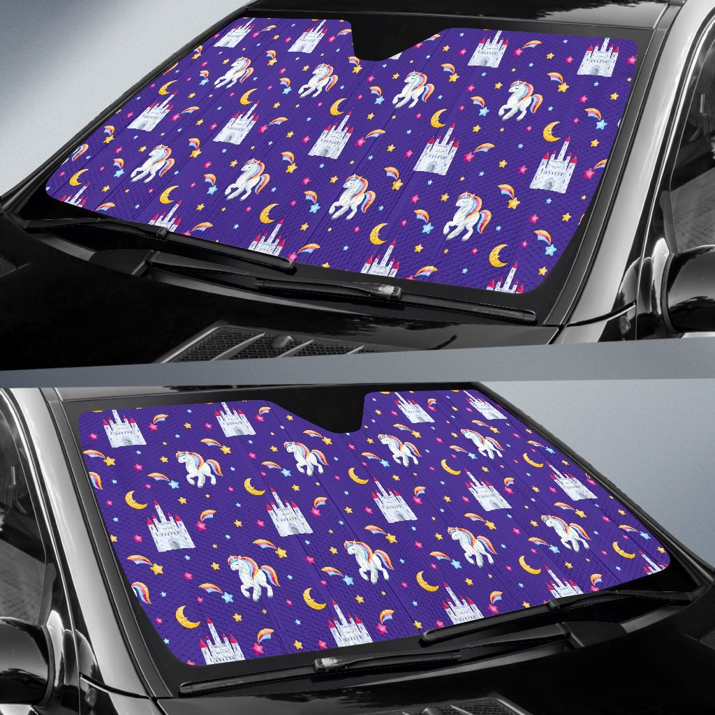 Unicorn Castle Car Sun Shade-JorJune