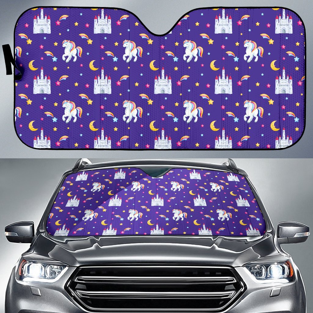 Unicorn Castle Car Sun Shade-JorJune