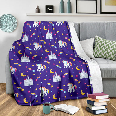 Unicorn Castle Fleece Blanket