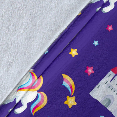 Unicorn Castle Fleece Blanket