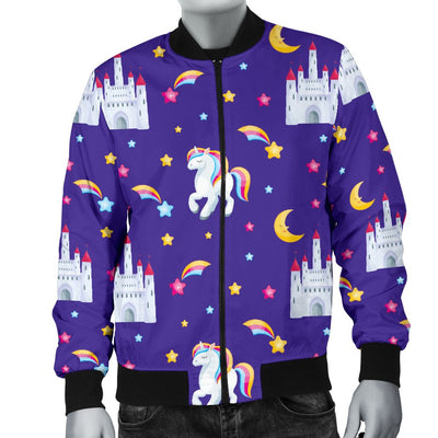 Unicorn Castle Men Casual Bomber Jacket