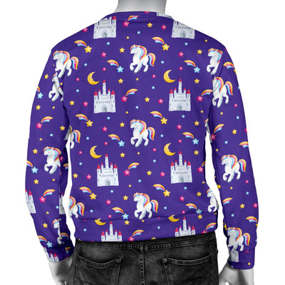 Unicorn Castle Men Crewneck Sweatshirt