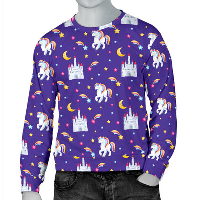 Unicorn Castle Men Crewneck Sweatshirt