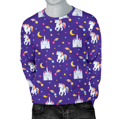 Unicorn Castle Men Crewneck Sweatshirt