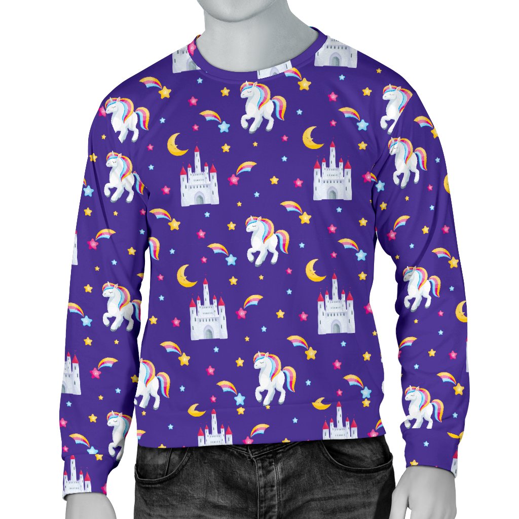 Unicorn Castle Men Crewneck Sweatshirt